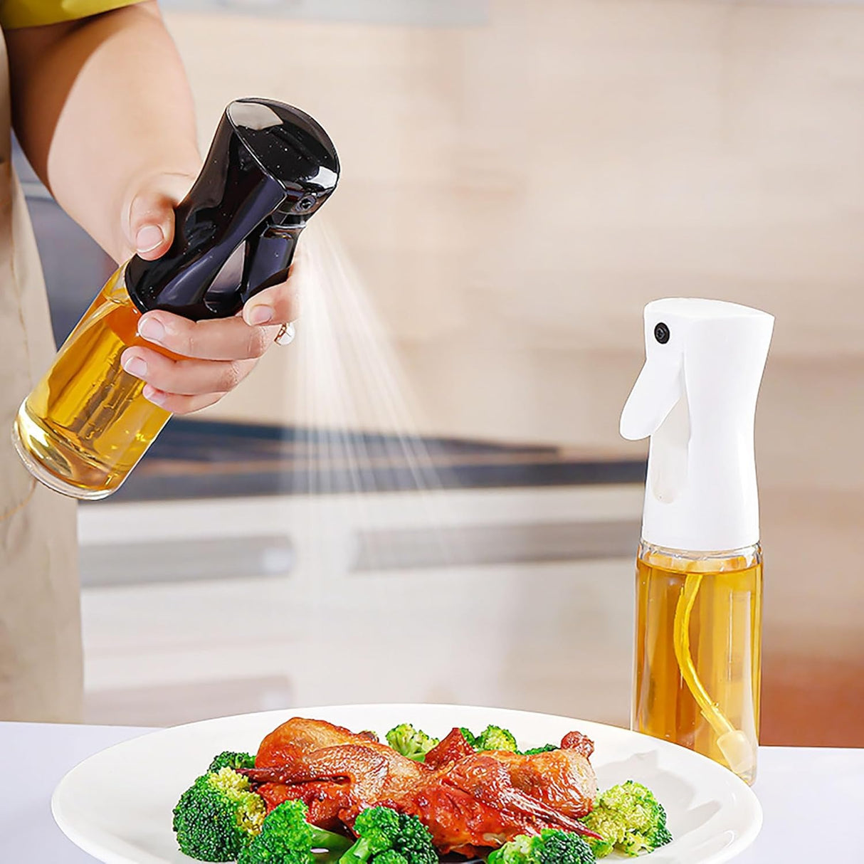 2 Pcs 200ML Oil Water Spray Bottles, Hair Spray Bottle