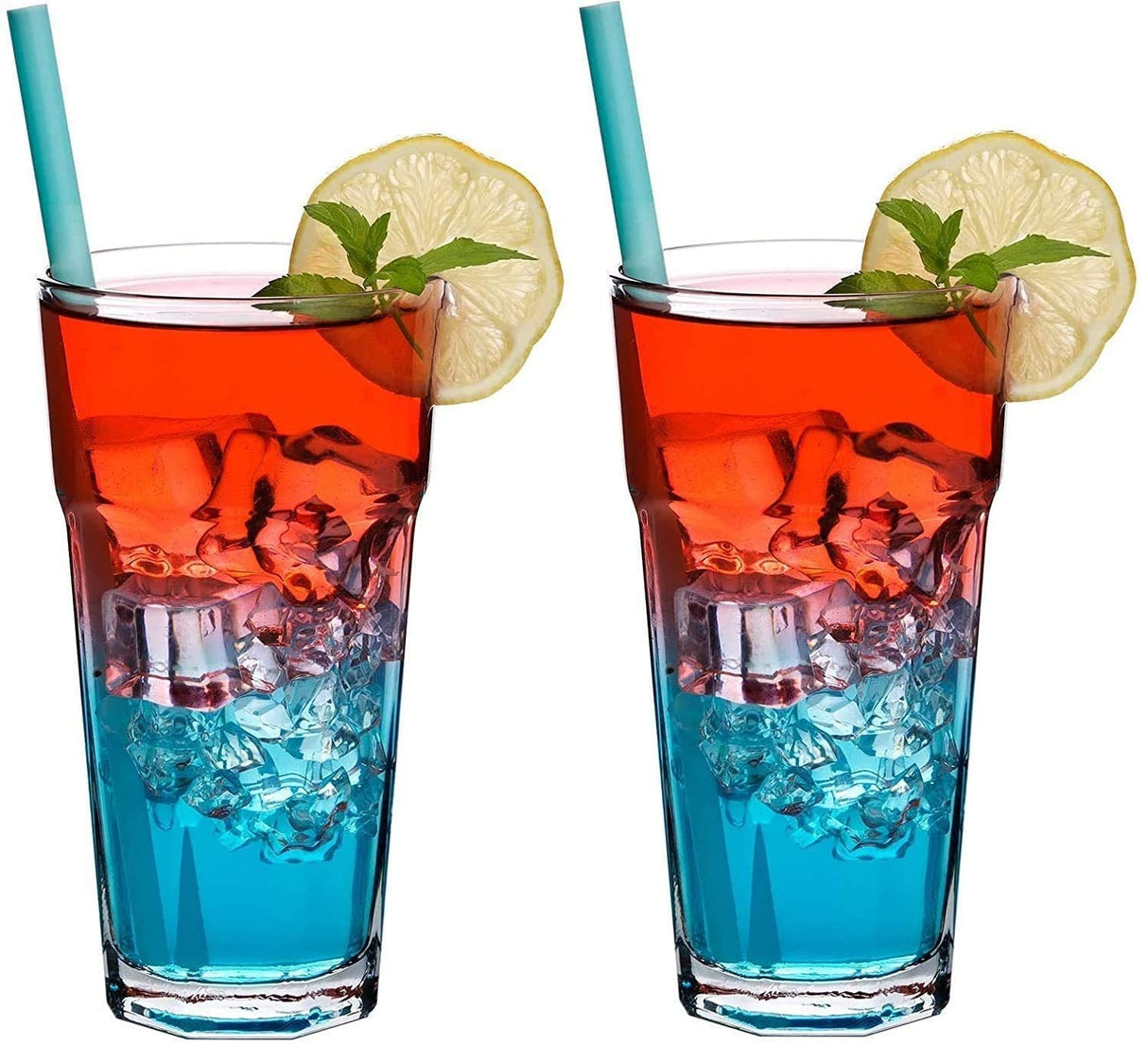 6 Pcs Long Water Glasses 405ml