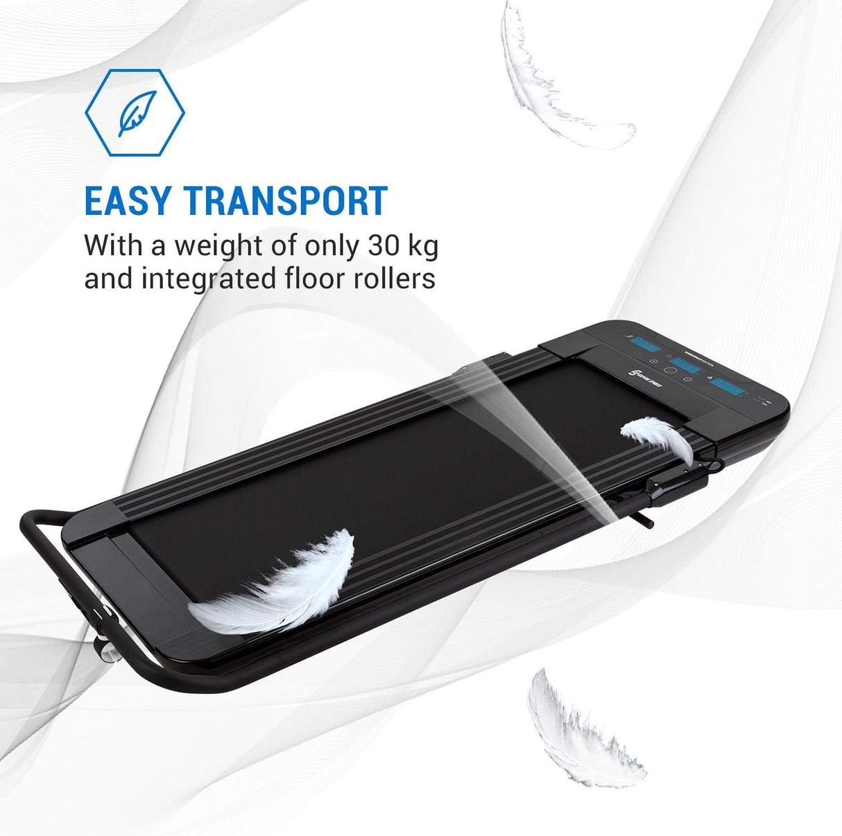 Capital Sports Workspace Go Walking Pad - Mini Treadmill with 350 W Power, Treadmill Desk with Slow Running up to 6 km/h,