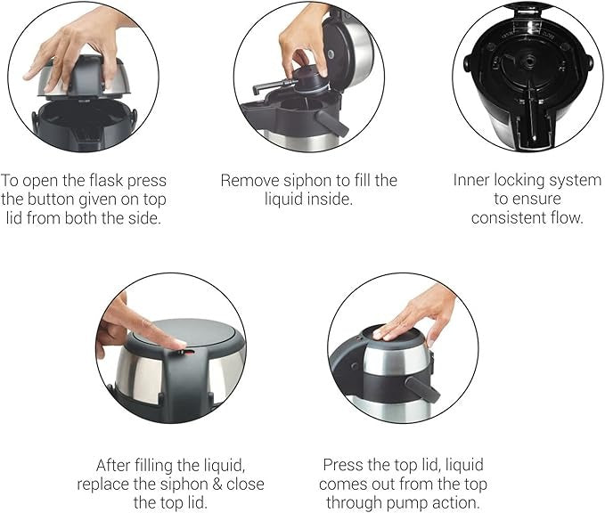 Milton Stainless Steel Beverage Dispenser Vacuum Insulated Tea & Coffee Server Vacuum Flask