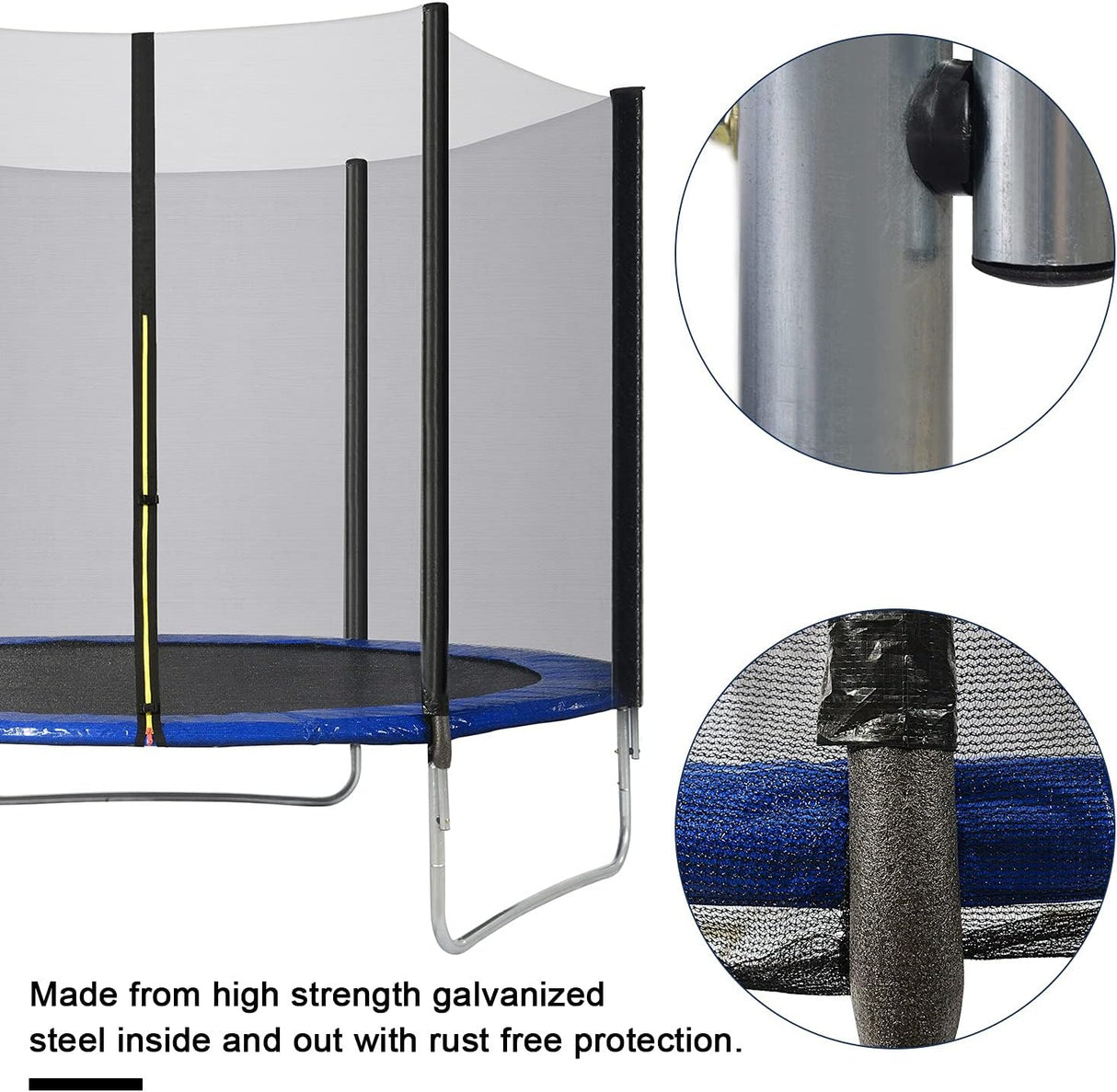 Trampoline 6FT Kids Trampoline with Safety Enclosure with Netting and Ladder Edge Cover Jumping Mat