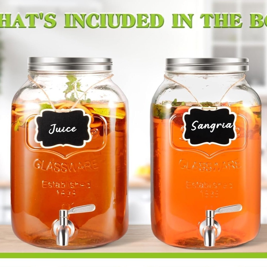 Double Glass Juice dispensers