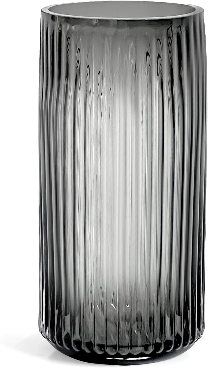 Modern creative dark glass vase.