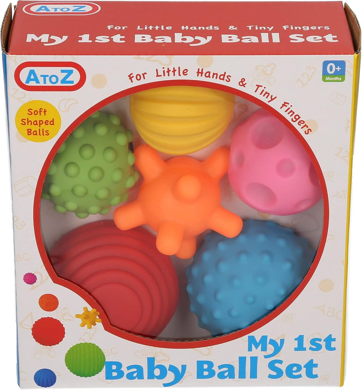 A to Z 61017 My First Baby Multi Textured Sensory Soft Balls, Colour