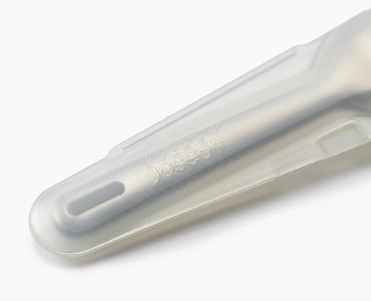 The case held in one hand to show its compact size.