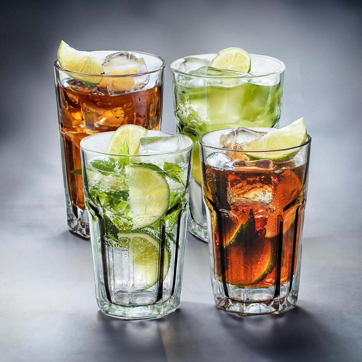 Drinking Water Glasses Set of 6 | Tumbler Water Glass Cups for Everyday 430ml