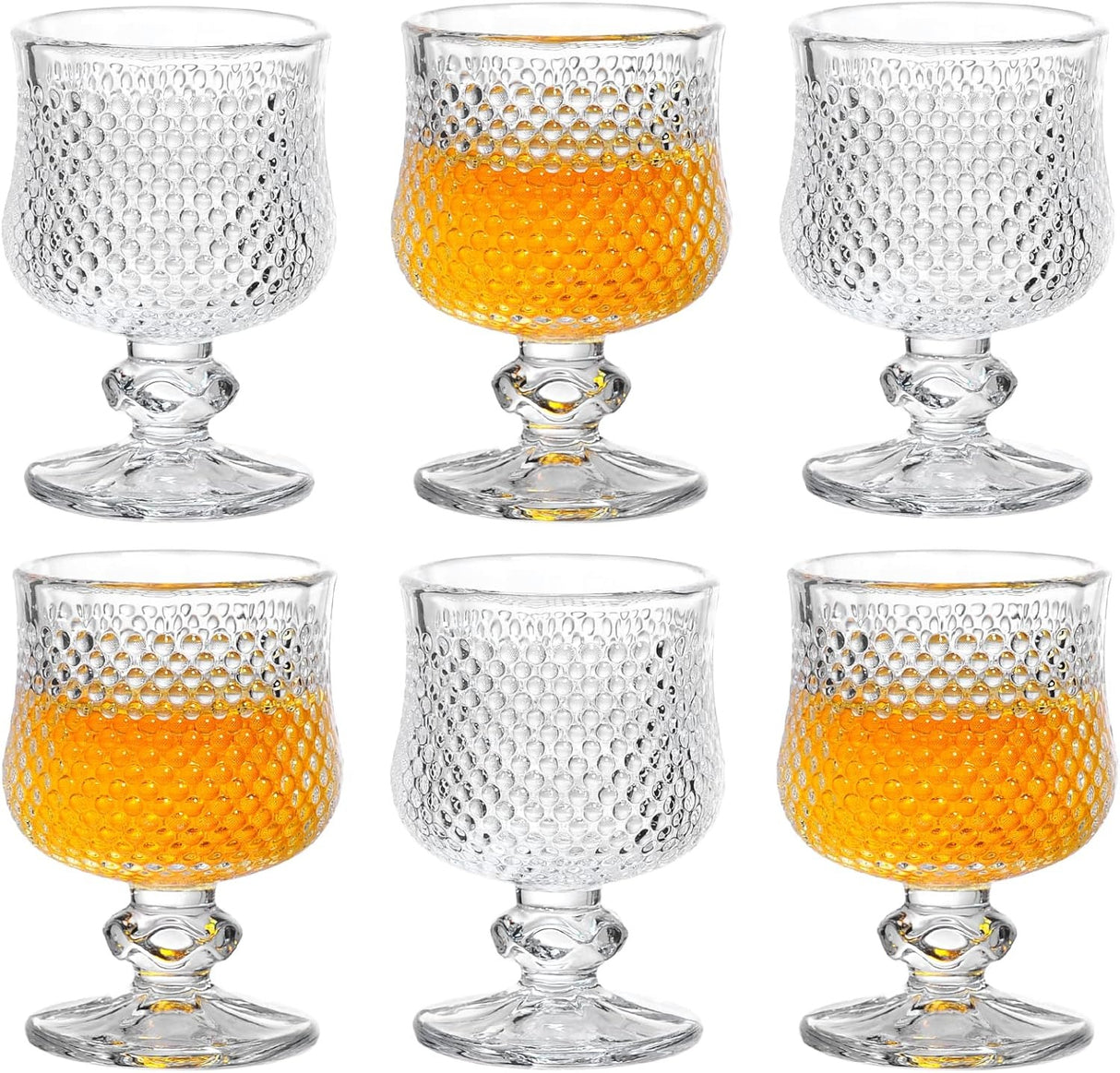50ml Shot Glasses Set of 6 Cordial Glasses Super Cute Shot Glasses Classical Style/Lead-free/Sherry Glasses