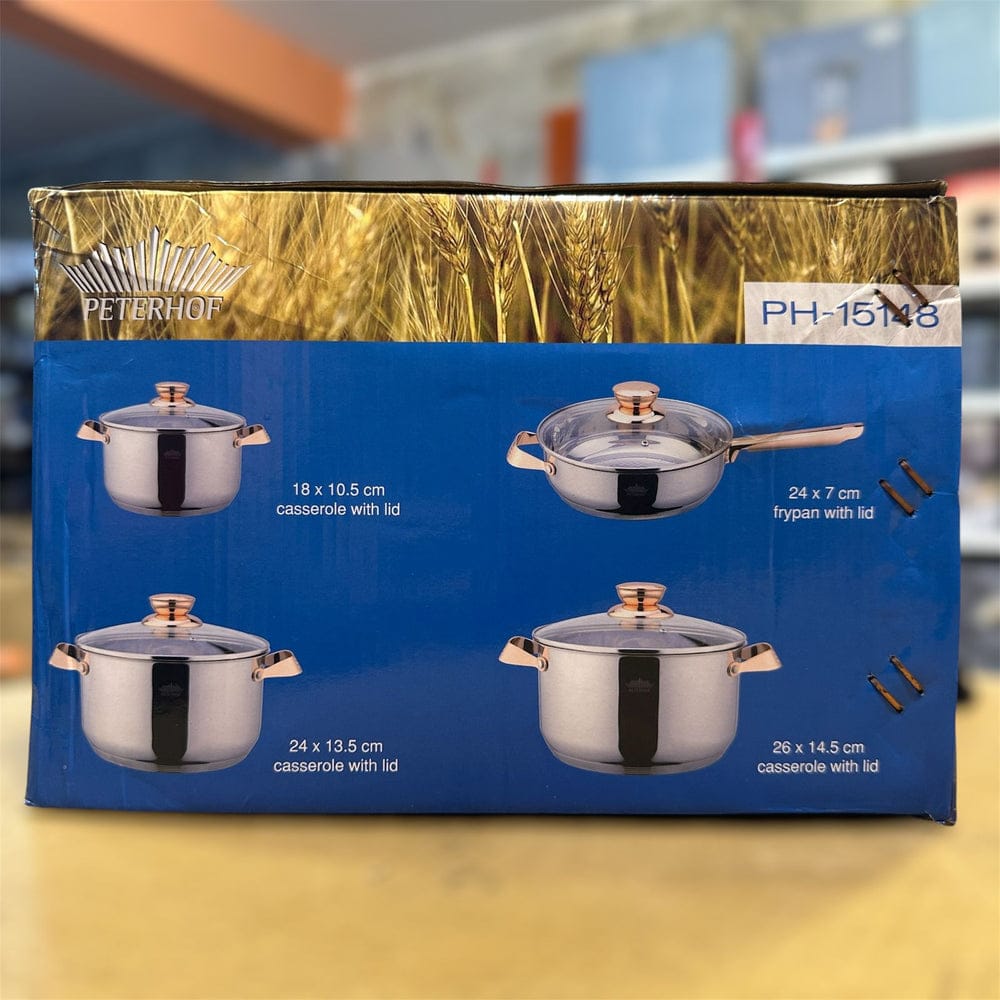8pc Peterhof stainless steel cookware