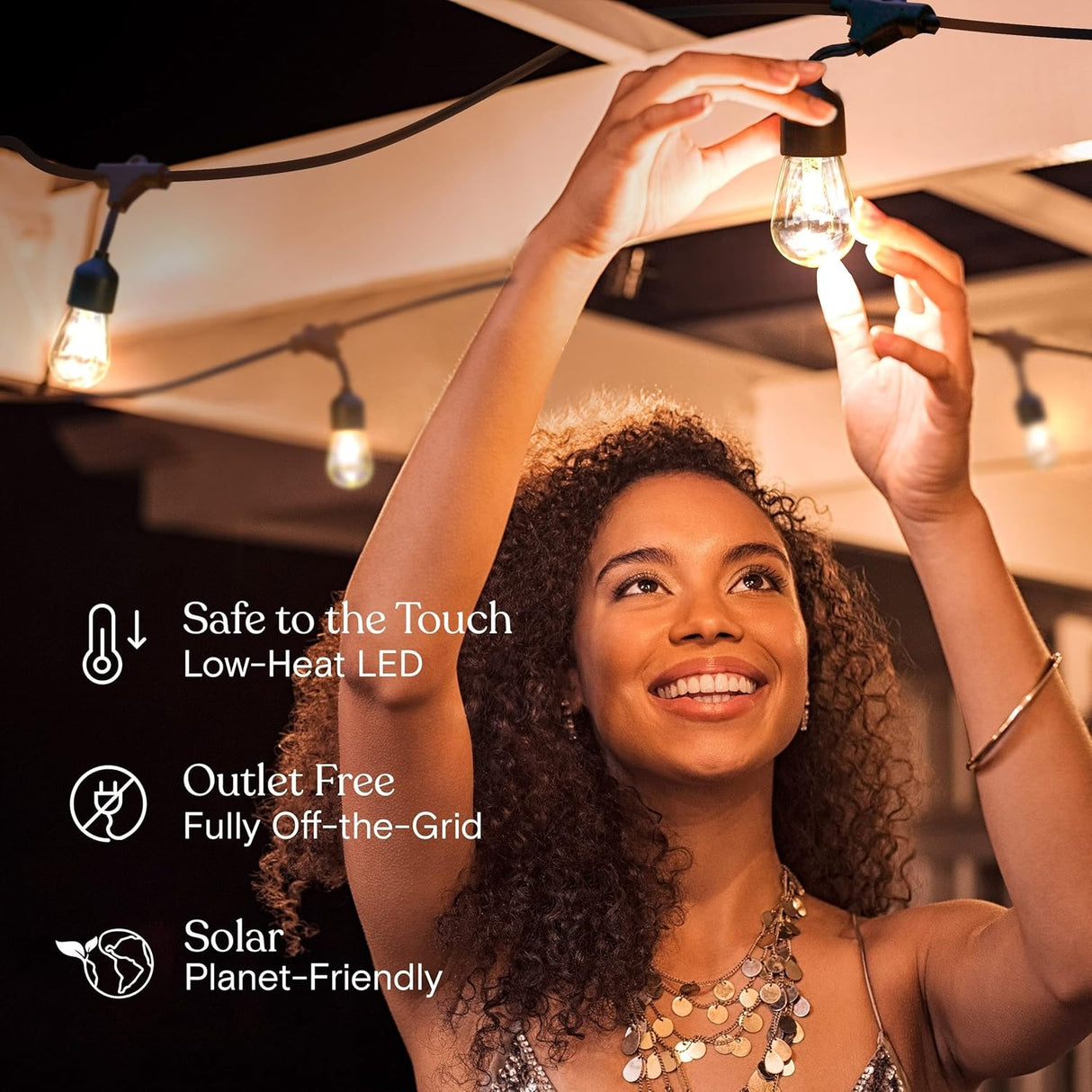 7M 10-Bulb Solar Powered String Lights – Waterproof LED Outdoor Patio, Garden & Balcony Lights – Energy-Efficient Decorative Lighting for Home, Wedding, Events | Buy in Kenya