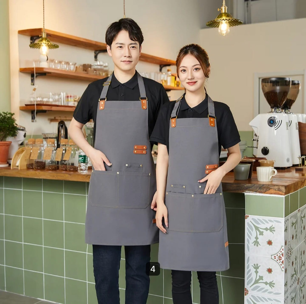 Canvas Cross Back Chef Apron | Adjustable Straps & Large Pockets Kenya