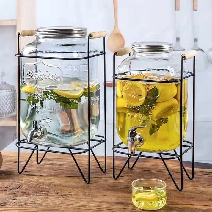 Glass Juice Dispenser with Stand & Tap 5L & 8L | Homelux Kenya