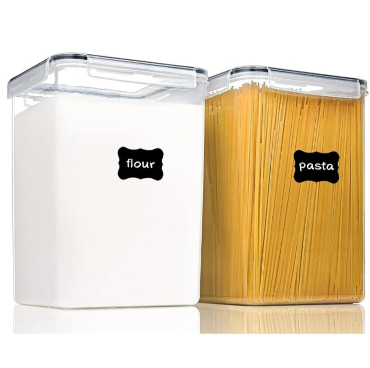 4pc Large Airtight Storage Canister Set 5.2L – Clip-Lock Pantry Containers with Chalkboard Labels Kenya