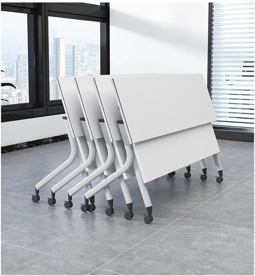 Foldable Movable Study Desk Table laptop stand With Wheels