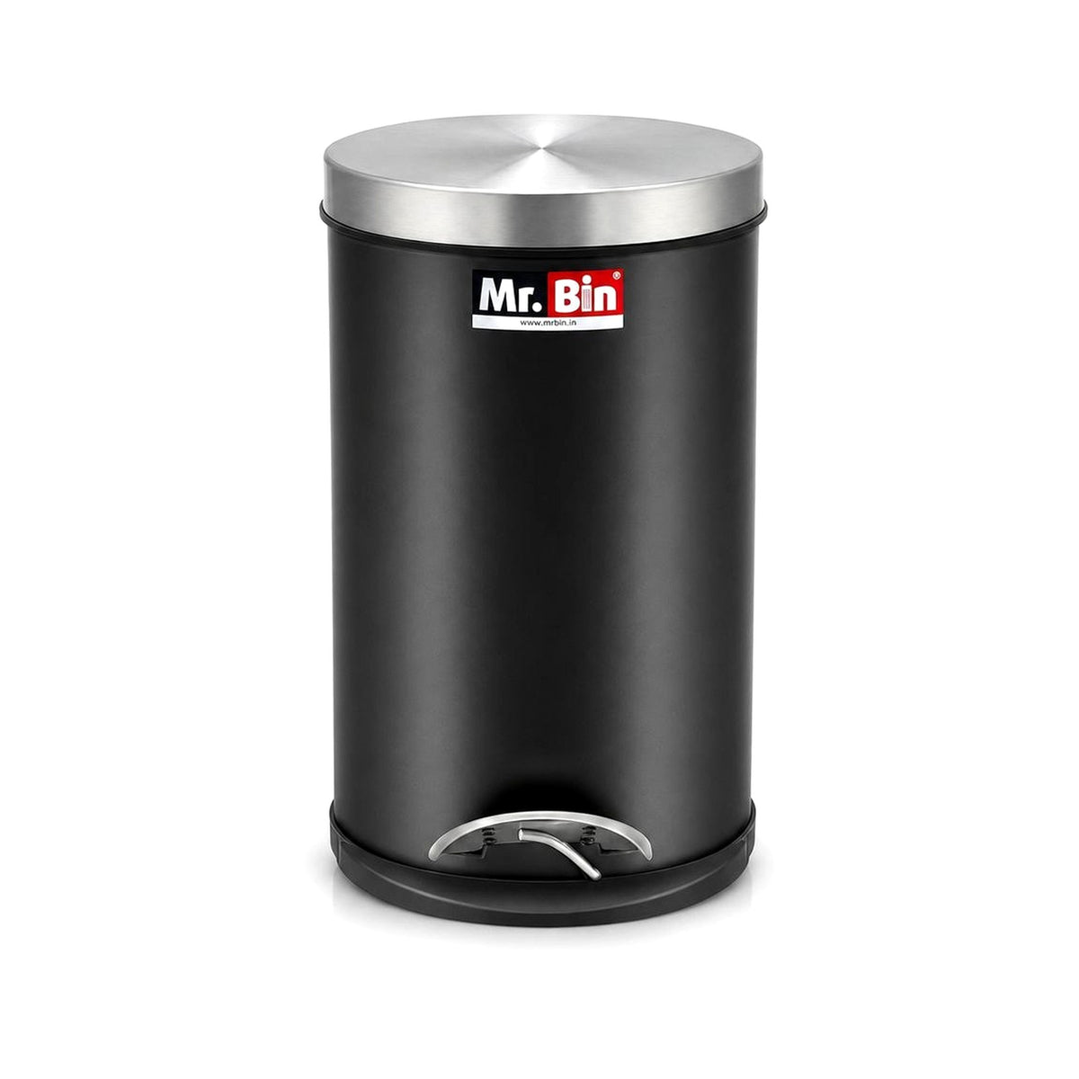 Mr. Bin Stainless Steel Pedal Bin 7L Black - Homelux Kenya