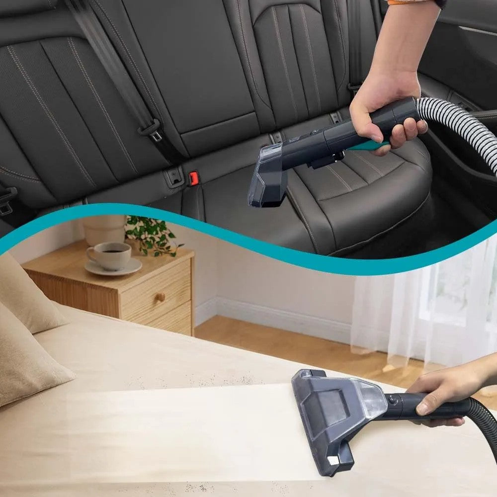 Wet and Dry Vacuum Handheld Portable Corded Sofa Carpet Cleaner Fabric Double Head Stain Fabric Cleaning Machine