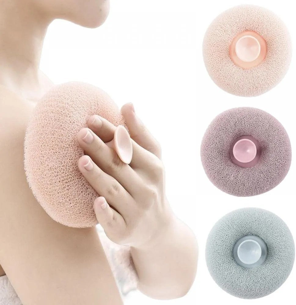 Bath Shower Sponges Set, Reusable Exfoliating Loofahs Shower Balls with Sucket