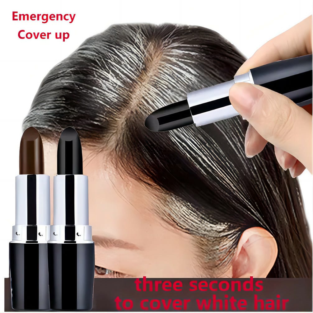 Black & Dark Brown one time hair dye stick with instant root coverage, Hair colour modify cream stick, Hair care