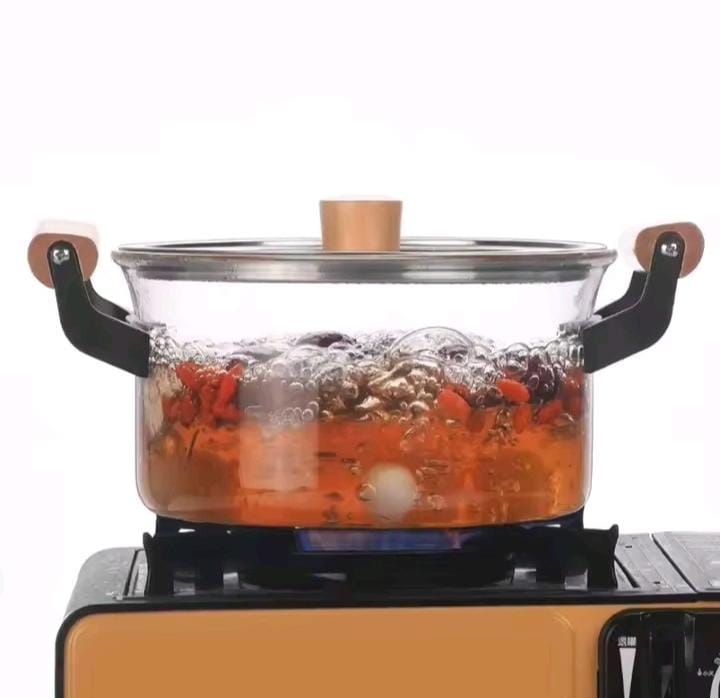 Borosilicate cooking pot