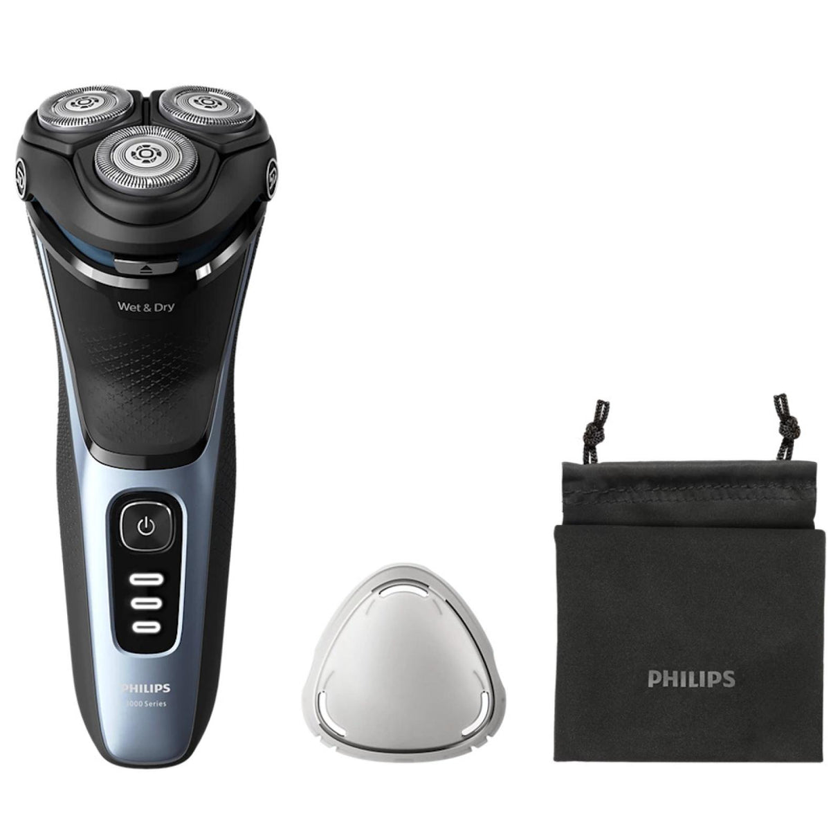 Philips 3000 Series Wet & Dry Electric Shaver - 5D Pivot & Flex Heads, Head Shaving, Pop-Up Trimmer, Travel Pouch