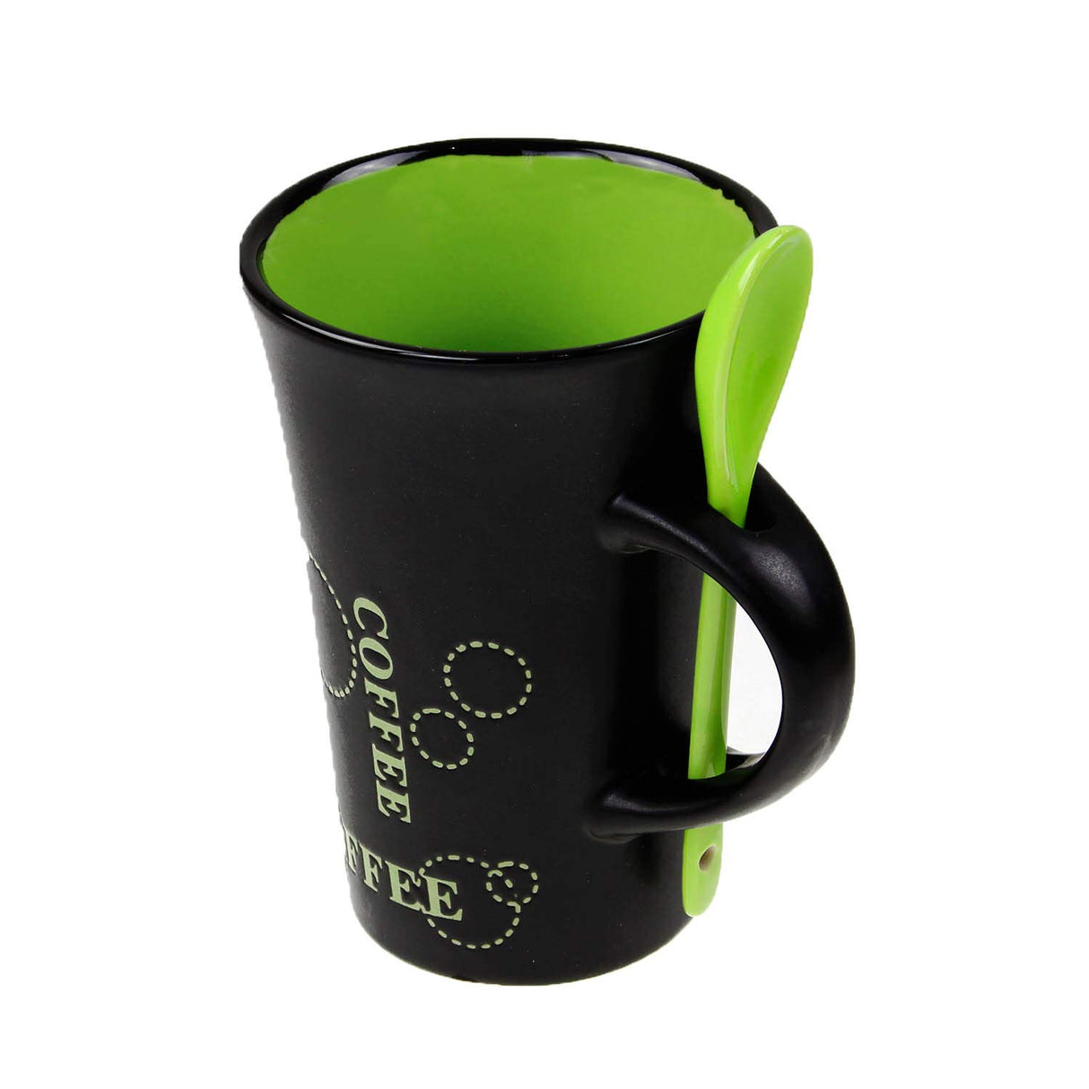 Ceramic Gift Mugs with Ceramic Spoon 6pcs Set