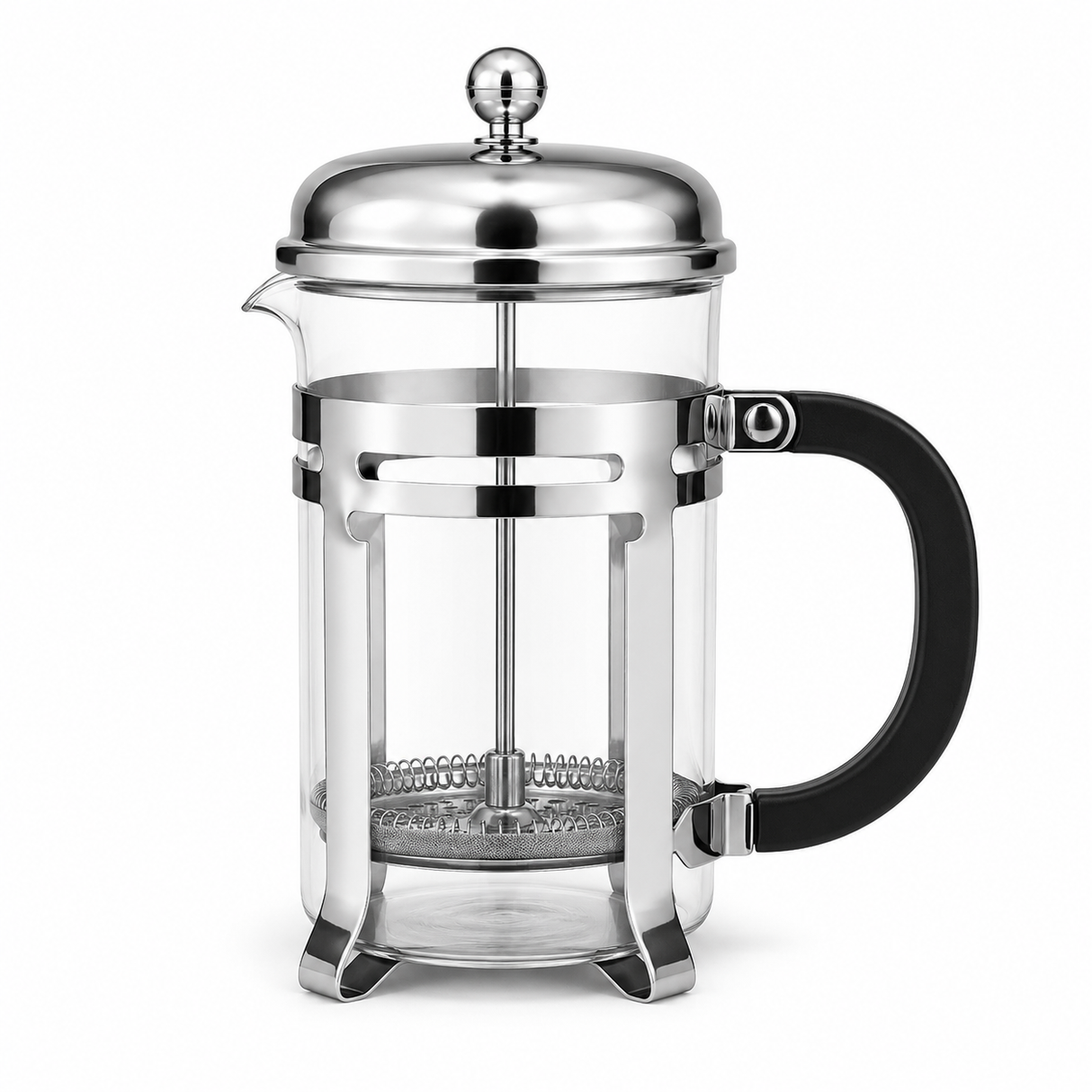 850ml French Press Coffee Maker – Heat-Resistant Borosilicate Glass with Stainless Steel Filter