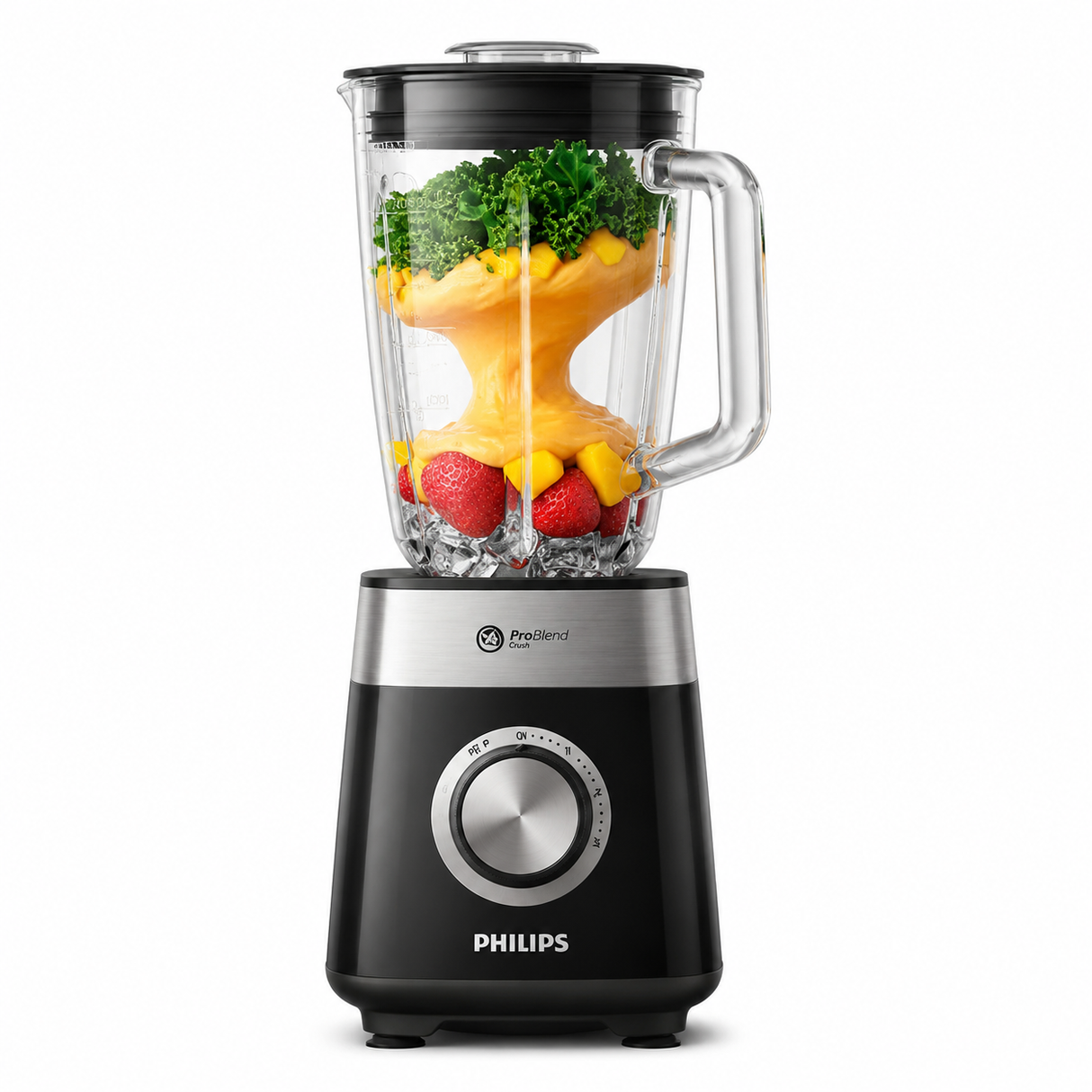 Philips 5000 Series Blender 800W - 2L Glass Jar, ProBlend Crush Technology, 3 Speed Settings + Pulse