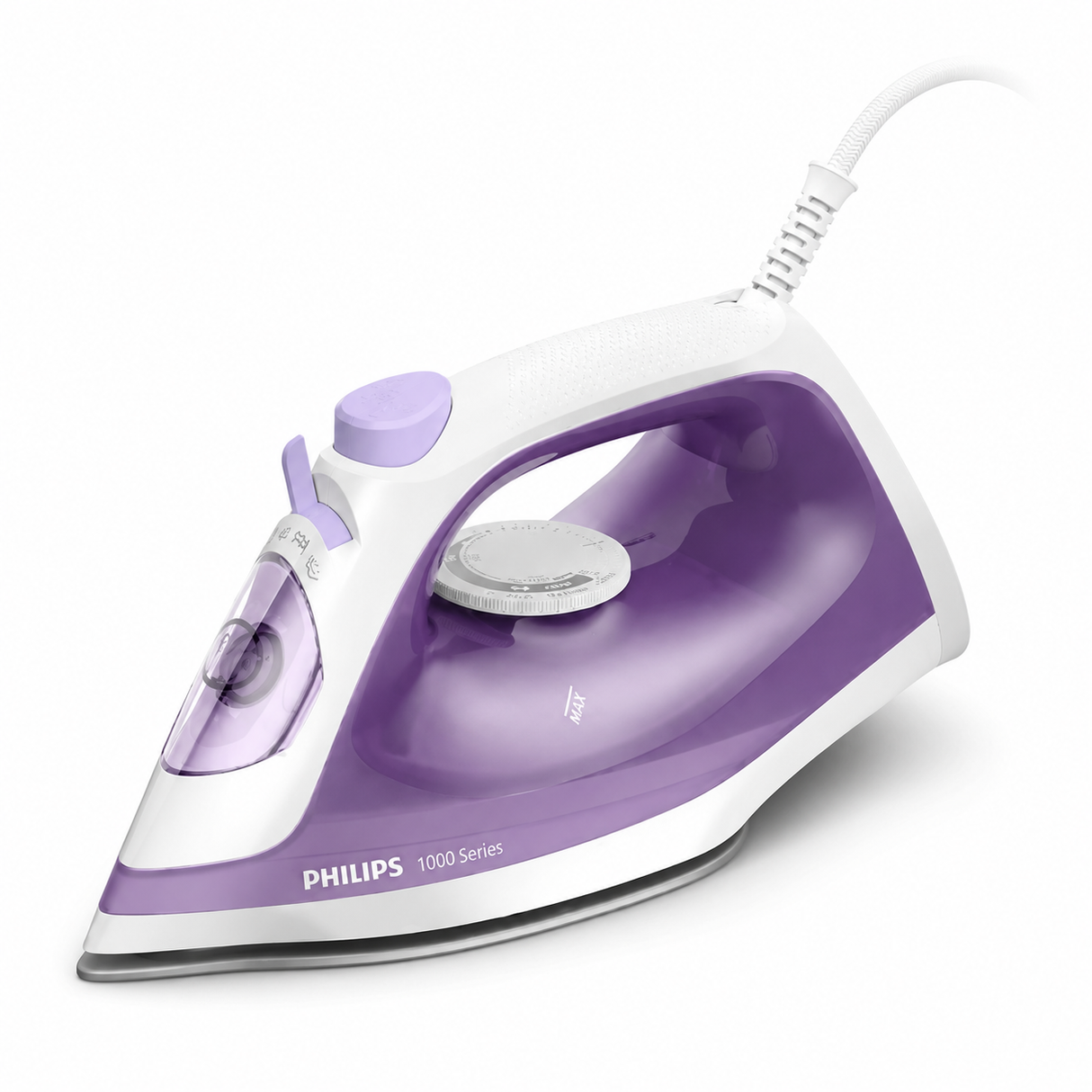 Philips 1000 Series Steam Iron 1800W - 90g Steam Boost, 20g/min Continuous Steam, Non-Stick Soleplate, Calc-Clean