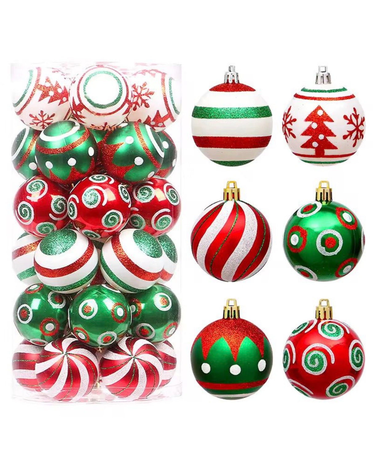 24Pcs Christmas Tree Decor Balls