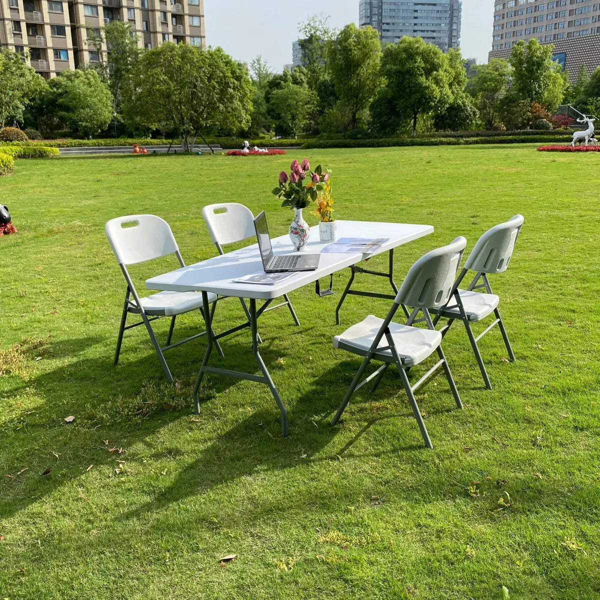 Foldable Table and Chairs Set Chairs and Table