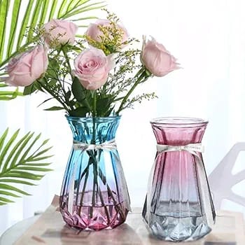 Diamond vase rainbow 18cm