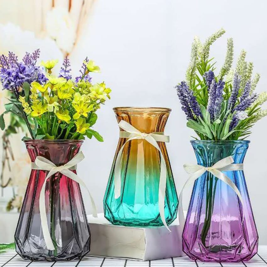 Diamond vase rainbow 18cm