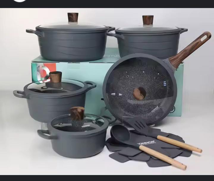 Donner wave nonstick cookware set 15pcs