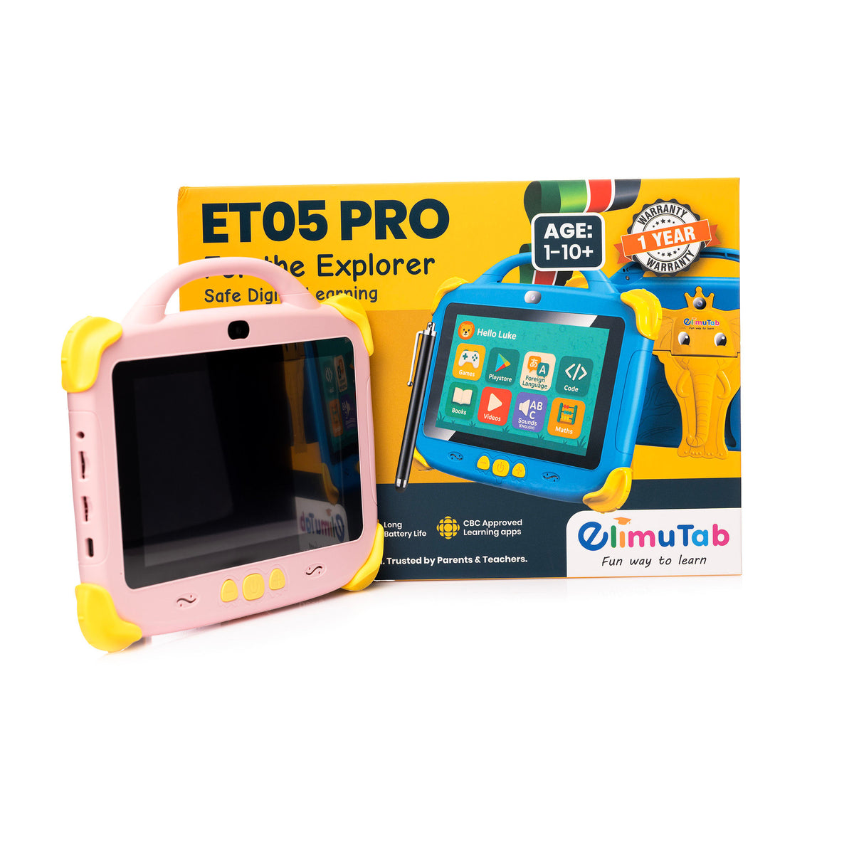 Elimutab ET05 Pro Kids Tablet 7 Inch 32GB | First Learning Tablet Ages 3 to 12 with SIM and Parental Controls