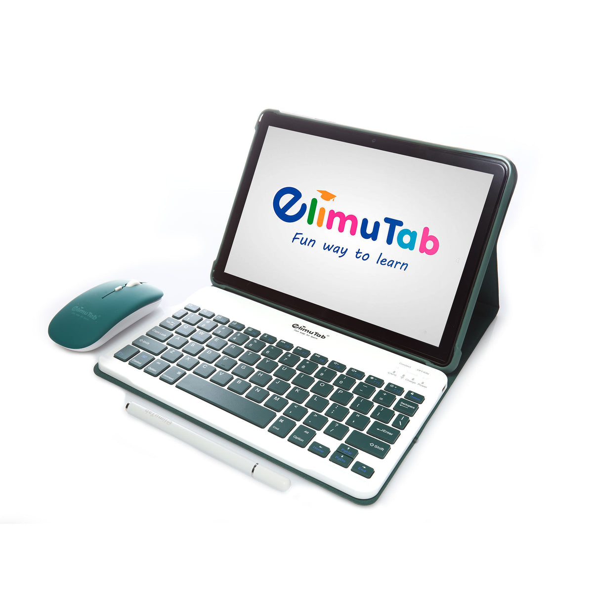 Elimutab ET02 Max 10.1 Inch Educational Tablet with Touch Pen, Keyboard and Mouse 8GB 64GB 4G Jungle Green | Safe Learning, Parental Control, Grade 1 to Form 4