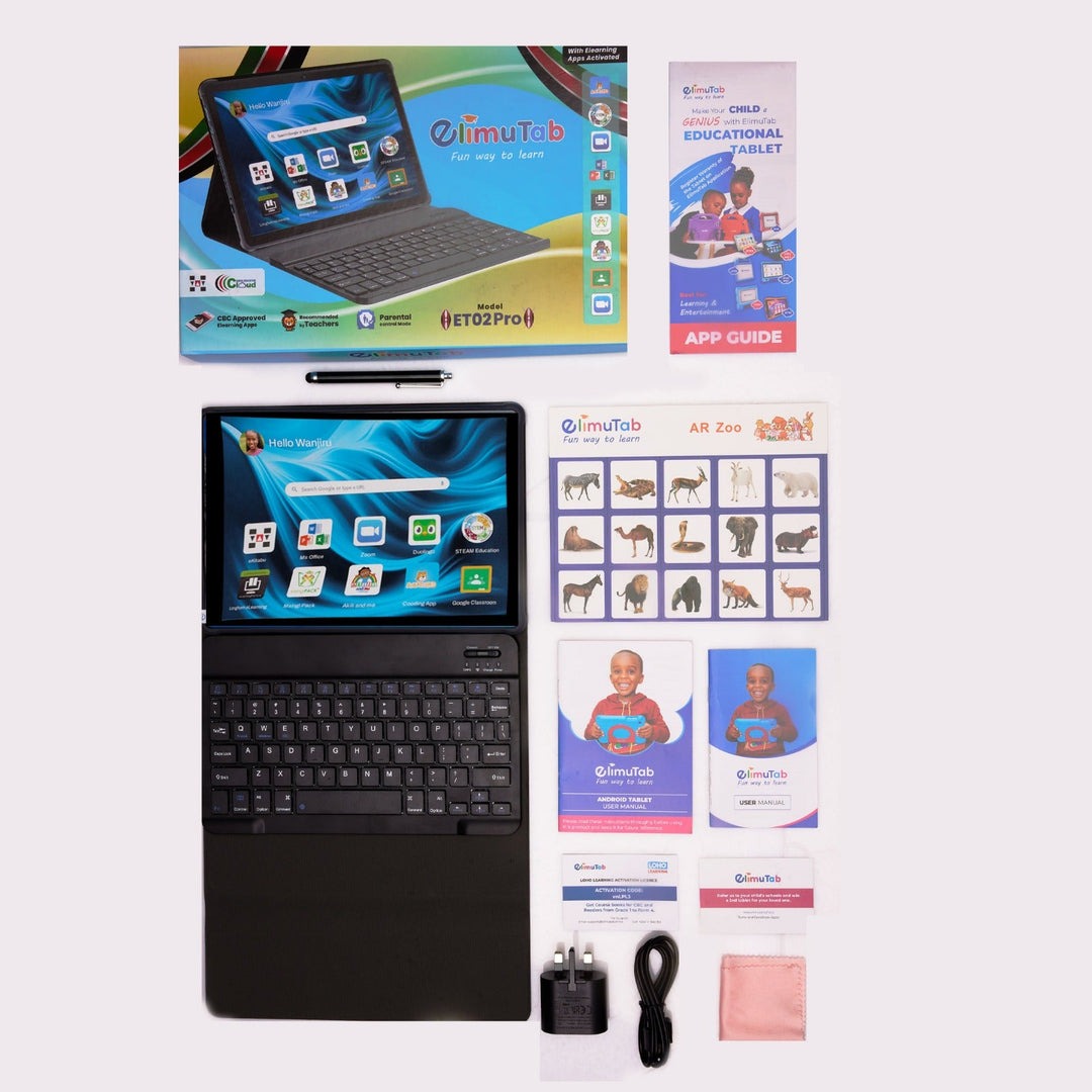 Elimutab Educational Tablet ET02 Pro with 10.1 Inch Screen Best for 3-17years