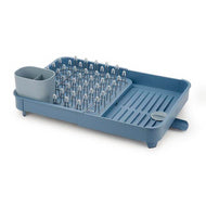 Joseph Joseph Extend expandable dish rack in sky blue.