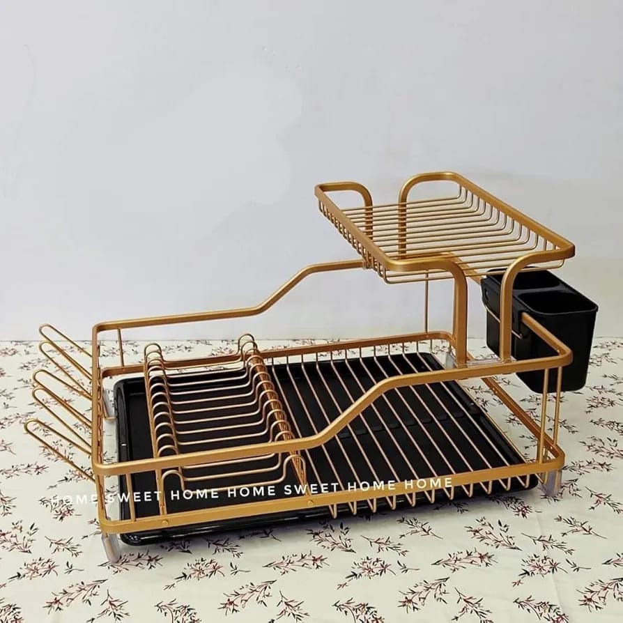 FANCY DISH RACK GOLD