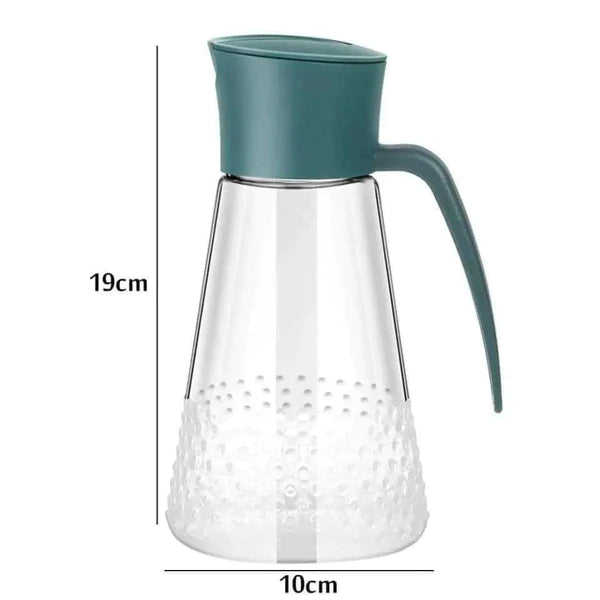630ml Glass Oil Bottle, Olive Oil Dispenser & Oil Pot Canister with Automatic Opening & Closing Lid, Glass Cooking Oil Dispenser Bottle, Vinegar Container Kenya