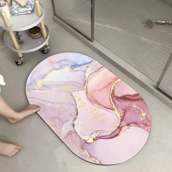 Microfiber bathroom mat