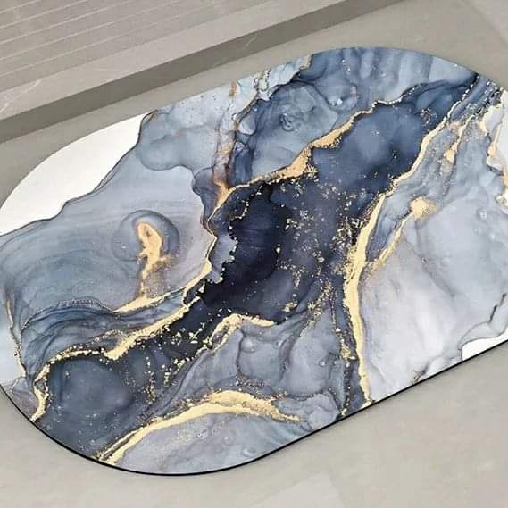 Microfiber bathroom mat