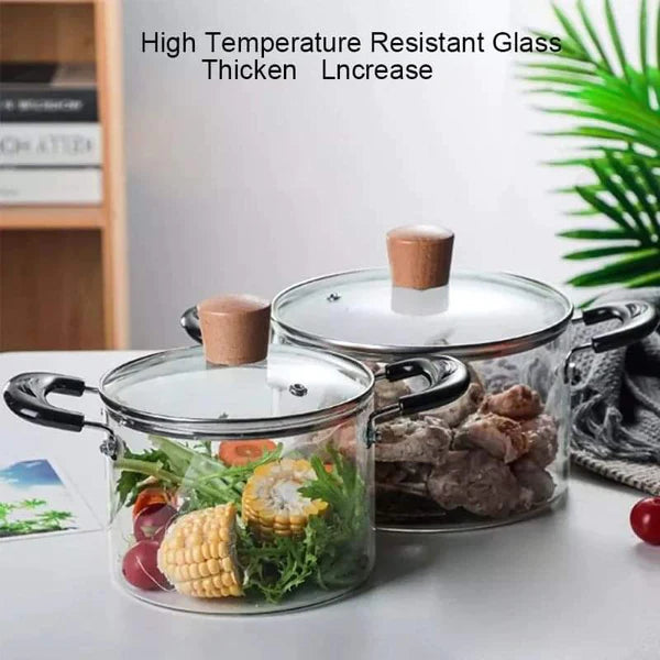 3.5 Litres Heavy duty glass cooking pot