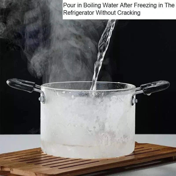 3.5 Litres Heavy duty glass cooking pot