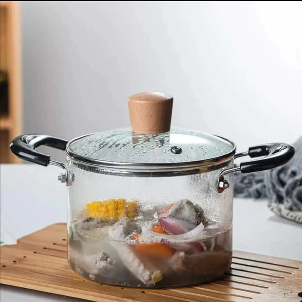 3.5 Litres Heavy duty glass cooking pot