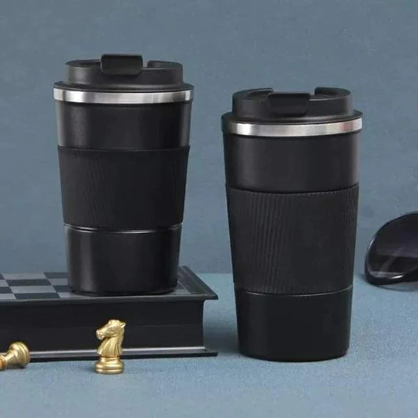 Stainless steel double walled coffee mug