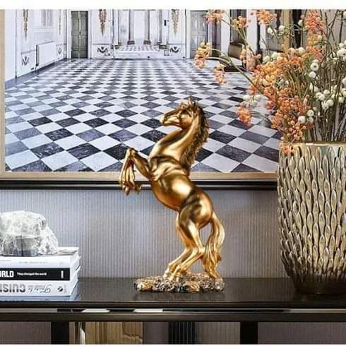 Golden horse decor