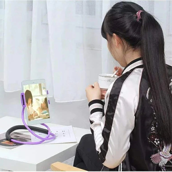 Flexible lazy neck phone holder