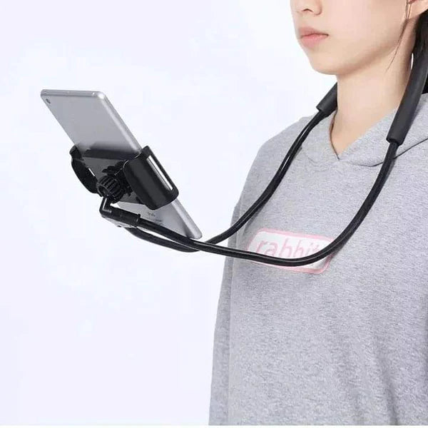 Flexible lazy neck phone holder