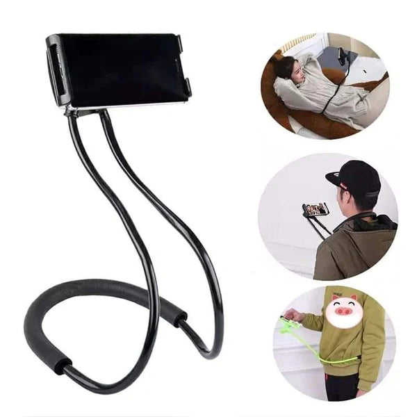 Flexible lazy neck phone holder