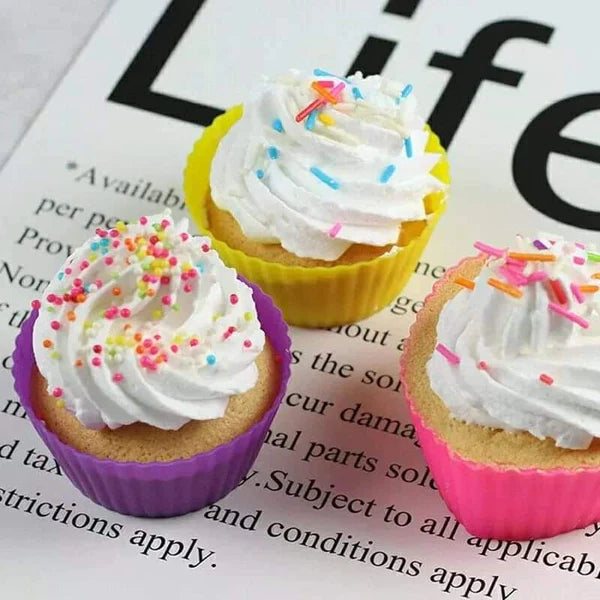 Reusable silicone cupcake moulds 12pcs