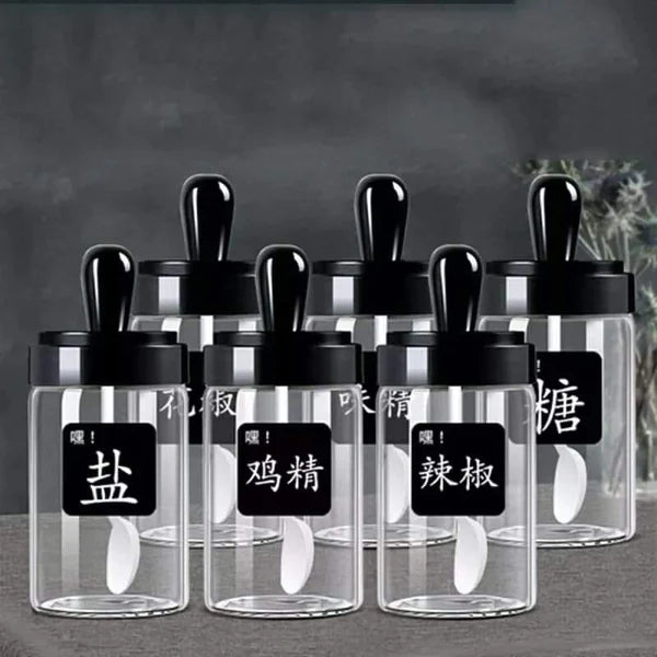 3pcs Spice Cannisters with Scooping spoons